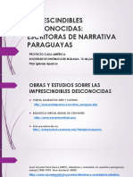 Imprescindibles Desconocidas. Escritoras de Narrativa Paraguayas