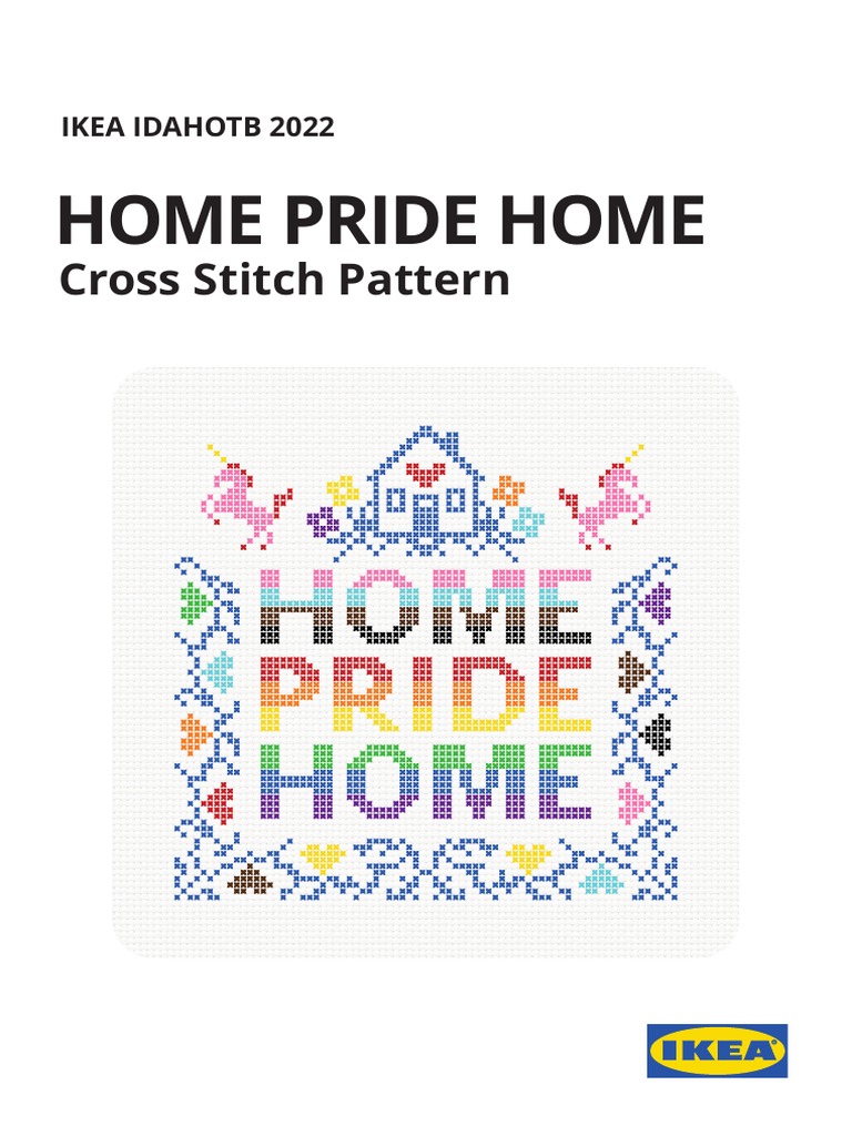 Ikea Home Pride Home Cross Stitch Guide | PDF | Sewing | Embroidery