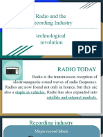Radio and The Recording Industry Technological Revolution