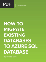 Migrate Existing Databases To Azure SQL Database