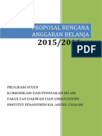 Proposal Rencana Anggaran Belanja 2015/2016
