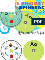 Alphabet Spinners at Preschool Powol Packets
