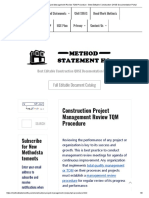 Construction Project Management Review TQM Procedure - Best Editable Construction QHSE Documentation Portal