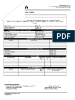 Dealership Application Form: Corporation / Partnership Sole Proprietorship