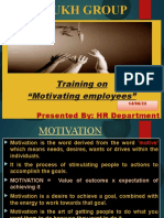 Motivating Employees Training Summary
