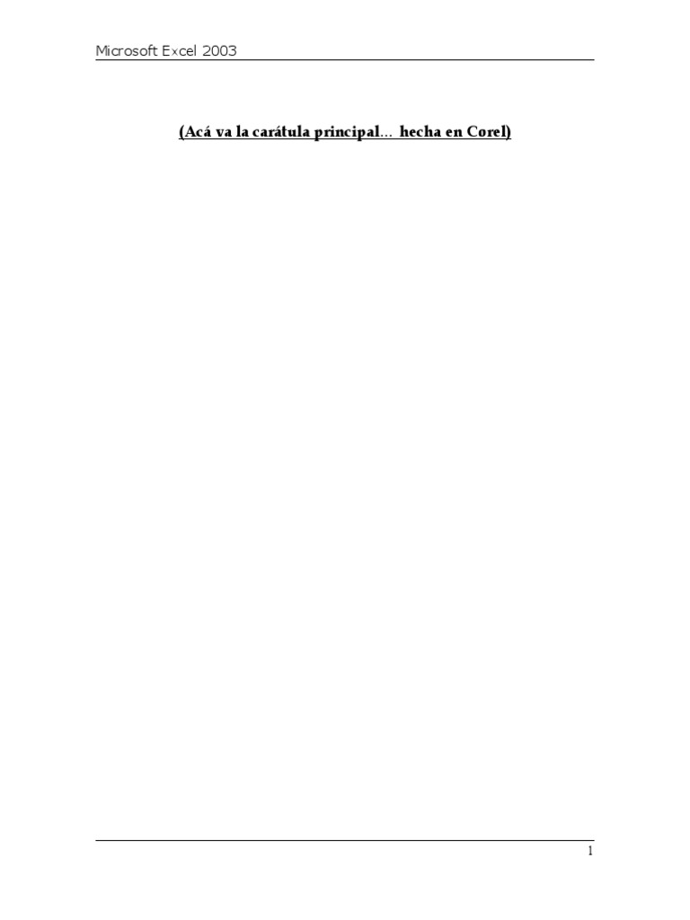 Guía Completa de Microsoft Excel 2003 | PDF | Hoja de cálculo ...