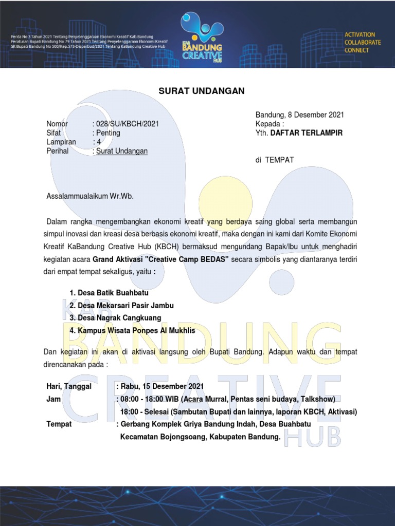Surat Undangan 28 - DINAS, KOMUNITAS, DESA | PDF