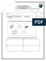 Prueba de Matemáticas Números Hasta El 20