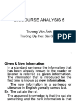 Discourse Analysis 5: Trương Văn Ánh Trường Đại học Sài Gòn