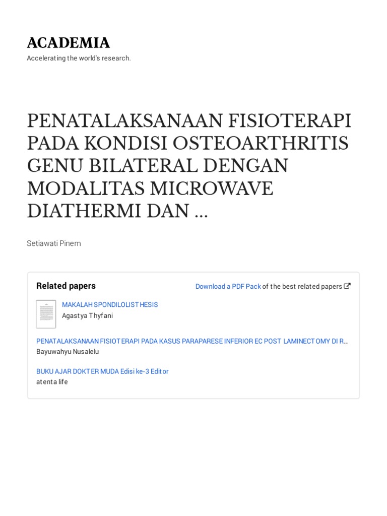 Oa Knee | PDF