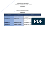 Horario de Evaluaciones