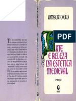 Arte e Beleza Na Estética Medieval - Umberto Eco
