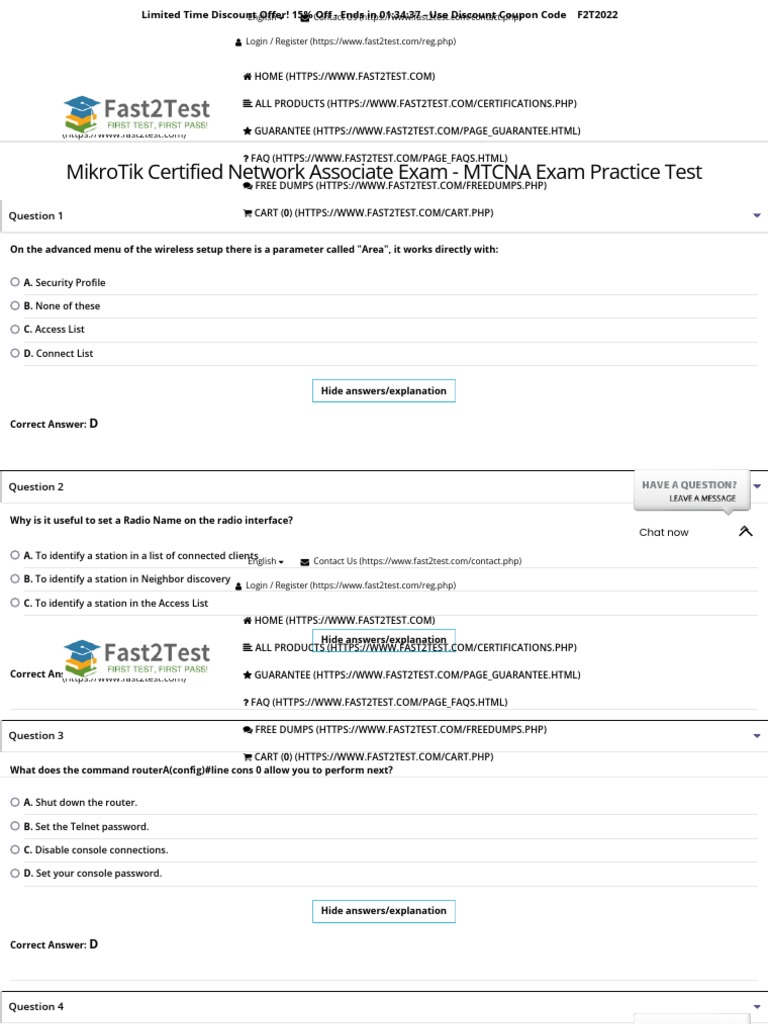 MTCNA Prüfungs