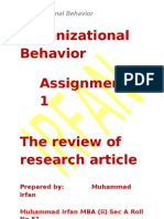 OB Assignment Article Review