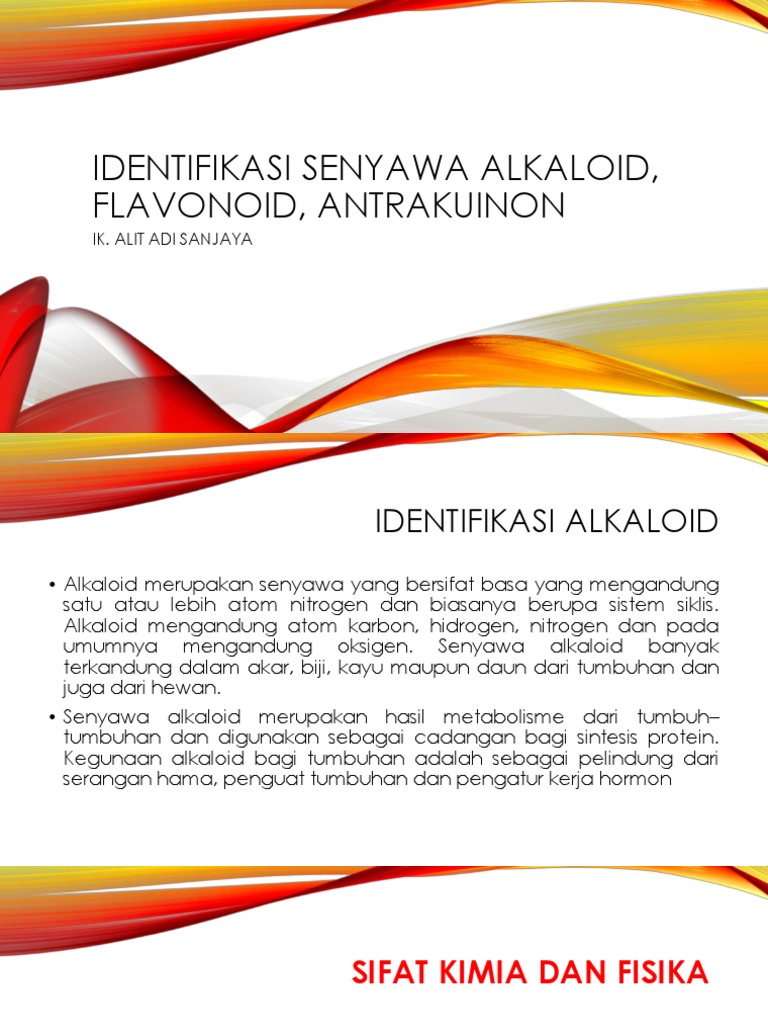Identifikasi Senyawa Alkaloid, Flavonoid, Antrakuinon PDF
