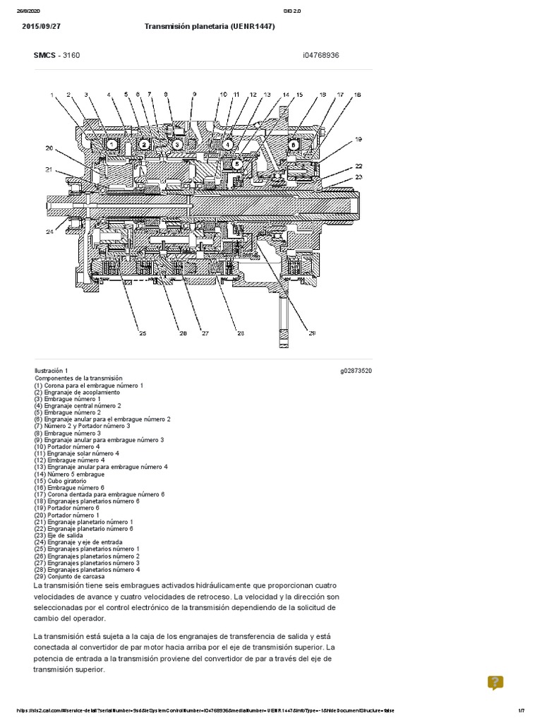 Servotransmision Planetaria - R1600H | PDF | Engranaje | Transmisión ...