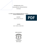 Tarifa Legal en Derecho Procesal Laboral Sara Vanessa G