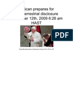 Vatican Prepares for Extraterrestrial Disclosure
