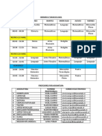 Horario 2022 4 Basico B