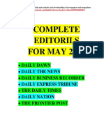 Complate Editorials For May 2022