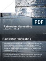 Rainwater Harvesting: Arhaan Vinod BBA 2