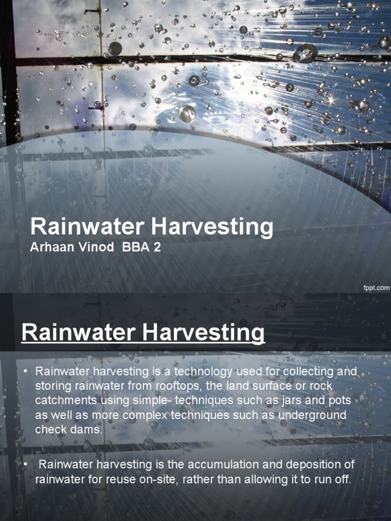 Rainwater Harvesting Techniques Guide | PDF | Environmental Design ...