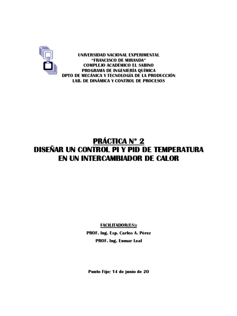 Práctica 2 Diseño de Un Control Pi y Pid de Temperatura en Un