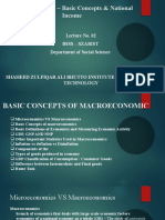 Macroeconomics - Basic Concepts & National Income: Lecture No. 02 Bsss - Szabist Department of Social Science