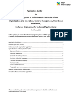 Application Guide Hof University Graduate School