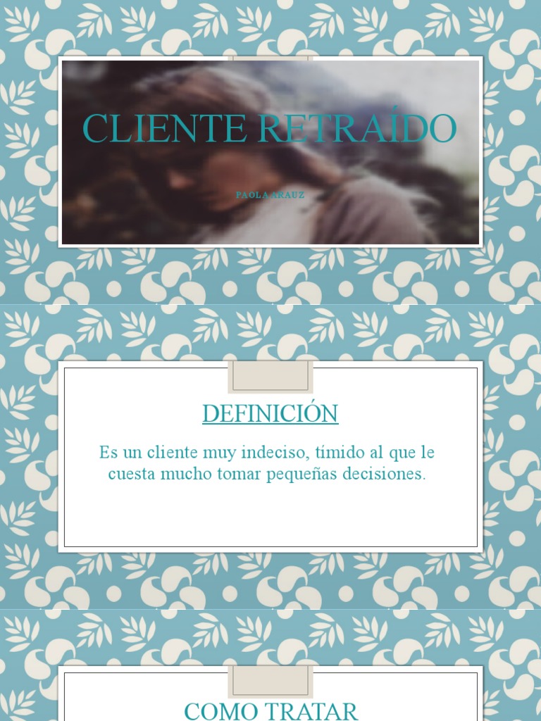 Cómo tratar a un cliente retraído | PDF
