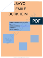 Ensayo Emile Dukheim