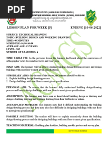 SS2 Technical Drawing Lesson Plan Week 5
