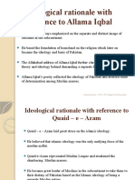 Ideological Rationale With Reference To Allama Iqbal: Pakistan Studies - SSH - 102 (Taught by Ali Hammad)