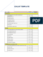 Vehicle Checklist Template: S/N Items Remarks A. Fluid Level
