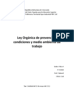 Ley Orgánica de Prevención, Condiciones y Medio Ambiente de Trabajo