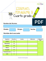 Calificaciones examen cuarto grado