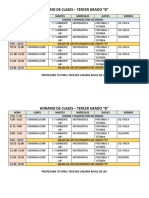 HORARIO DE CLASES