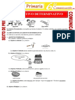 El Adjetivo Determinativo para Sexto de Primaria