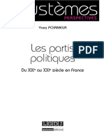 Les Partis Politiques en France Du XIXe Au XXIe Siècle en France (Poirmeur, Yves)