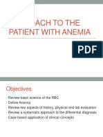 Approach To The Patient With Anemia