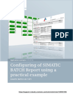 Configuring of SIMATIC BATCH Report Using A Practical Example