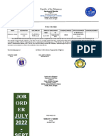 Job Order: Republic of The Philippines