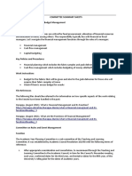 Sample Committee Summary Sheets
