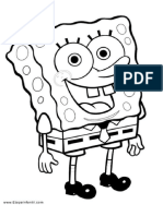 Dibujo para Imprimir y Colorear Bob Esponja