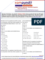 BOOST UP PDFS | Quantitative Aptitude | Quadratic Equation (Easy Level Part-1