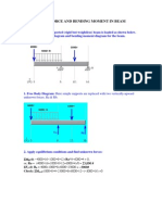 Shear Force and Bending Moment in Beam: Revised On 1/31/11