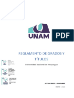 Reglamentos Grados y Títulos UNAM