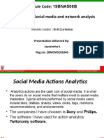 Module Title: Social Media and Network Analysis: Module Code: 19BNA506B