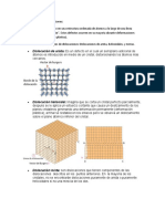 Defectos Lineales o Dislocaciones