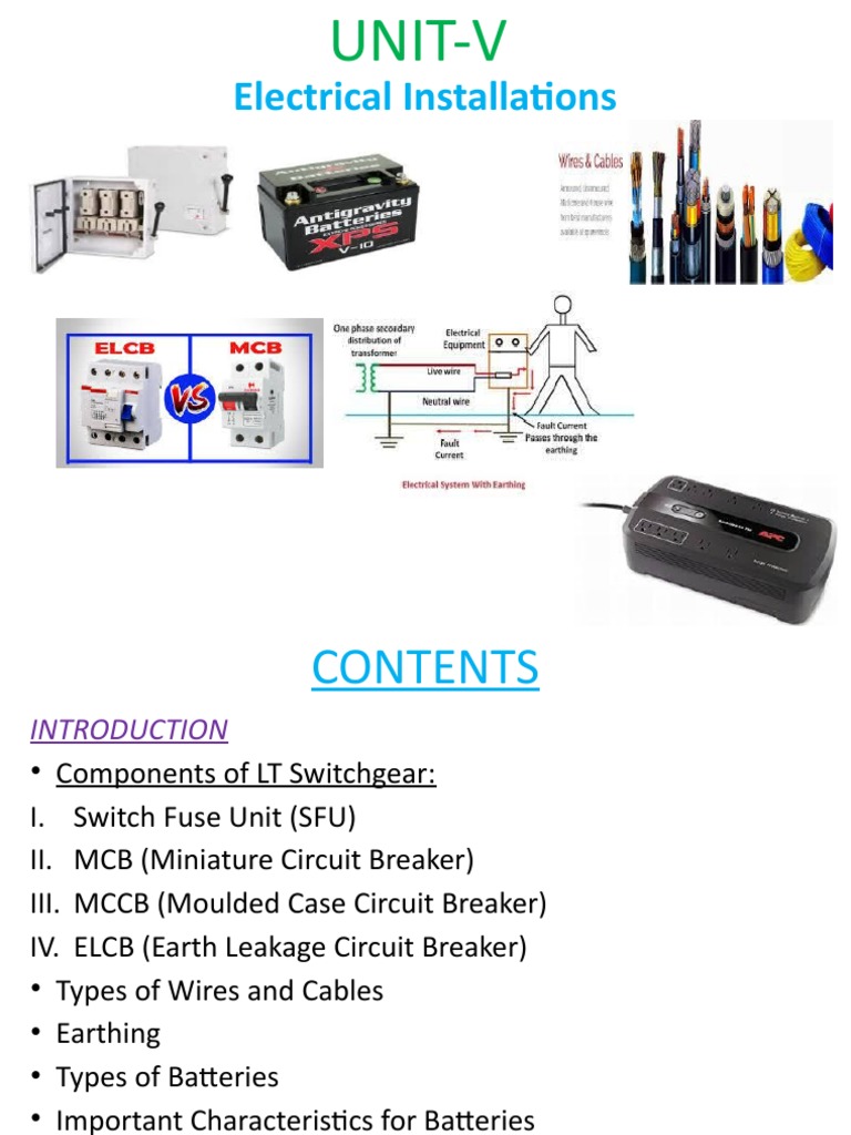 Electrical Installations | PDF | Lithium Ion Battery | Fuse (Electrical)